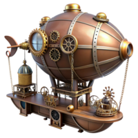 impressive abstract A floating, steampunk airship dock, intricate gears and pipes, Victorian inspired design, detailed machinery, studio quality png
