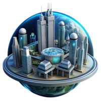 dreamy impressive A futuristic city built on a giant space station, Earth visible in the background, cinematic lighting, science fiction style original png