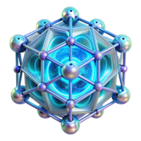 elegant sought after Geometric fractals forming a complex, interconnected network, glowing with soft bioluminescent light, in a cyberpunk aesthetic png