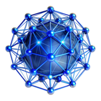 exquisite energetic creative An intricate network of interwoven threads, glowing with a vibrant blue light. Cyberpunk style high resolution png