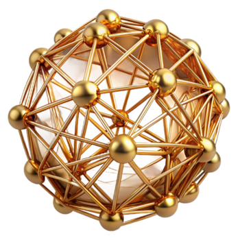 strahlend verträumt abstrakt ein Komplex Netzwerk von verwoben golden Fäden, fangen und reflektieren Licht, Erstellen ein Sinn von Tiefe raffiniert png