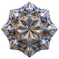 exceptional baroque A kaleidoscope of fragmented, mirrored surfaces, reflecting distorted, abstract patterns, lit by a dazzling, diamond dust light, in an Art Deco style studio quality png