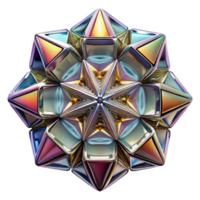 exemplary art deco A kaleidoscope of fragmented, mirrored surfaces, reflecting distorted, abstract shapes, with a bright, multi colored light source elite png