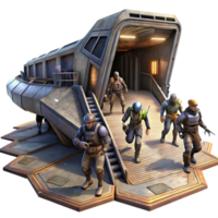 magnificent elegant A group of space pirates boarding a derelict spaceship, dramatic lighting, gritty style, concept art, luxury png
