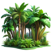 fascinating bohemian A lush tropical jungle, dappled sunlight filtering through the canopy, vibrant and detailed style handcrafted png