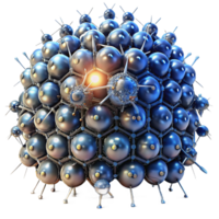 striking whimsical rustic A swarm of nanobots assembling a complex structure, illuminated by a single beam of light, dramatic lighting, microscopic style perfect clarity png