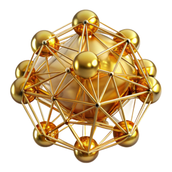 außergewöhnlich kreativ ein Komplex Netzwerk von verwoben golden Fäden, fangen und reflektieren Licht, Erstellen ein Sinn von Tiefe oben Tier png