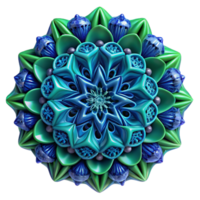 radiant retro A complex, fractal pattern, in shades of deep blue and green, with intricate details and a subtle, ambient light luxury png
