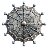 striking distinctive A close up of a dew covered spider web, intricate design, sparkling droplets, macro photography, png