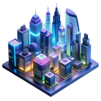 immaculate nostalgic abstract A futuristic cityscape at night, skyscrapers adorned with holographic advertisements, neon lights reflecting in rain slicked streets, cinematic style authentic png