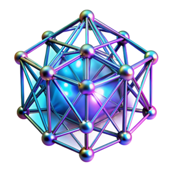 cativante reflexivo impressionista uma rede do brilhante, pulsante linhas formando uma dinâmico 3d estrutura, iluminado de uma mudando, iridescente luz, cyberpunk estilo 4k png