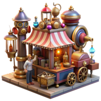 hypnotic bohemian A bustling steampunk marketplace, filled with vendors selling fantastical gadgets and automatons, vibrant colors, dynamic lighting, art nouveau style expertly shot png