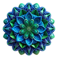 inspired classic A complex, fractal pattern, in shades of deep blue and green, with intricate details and a subtle, ambient light handcrafted png