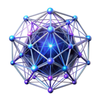pacífico linda a intrincado rede do interligado linhas e pontos, formando uma complexo, abstrato padrão, iluminado de uma brilhante, néon brilho, dentro uma futurista, dados visualização estilo habilmente tiro png