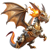 radiant renaissance A steampunk dragon, metallic scales, steam powered wings, fiery breath, dramatic backlighting, fantasy art style 8K png