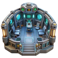 bold exquisite A highly detailed, bio mechanical spaceship interior, filled with complex machinery and glowing displays. Hard surface modeling style. Interior lighting luxury png