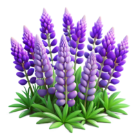 beautiful modern A field of vibrant purple lupines swaying in a gentle breeze, soft morning light, impressionist style 8K png
