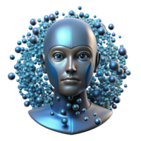 hipnotizante misterioso rústico uma enxame do nanobots formando a forma do uma humano face, Individual bots cintilante gostar brilho, brilhante e etéreo iluminação, digital arte estilo Prêmio png