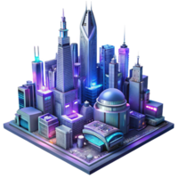elegant distinguished A futuristic steampunk cityscape, towering skyscrapers with intricate clockwork designs, bathed in neon light, cyberpunk lighting, futuristic style png