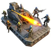 fascinating mid century A group of space pirates boarding a derelict spaceship, laser fire illuminating the chaotic scene. Dark, gritty lighting. Space opera style sharp png