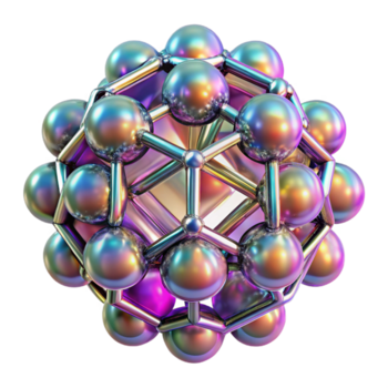 dazzling passionate futuristic A nanobot swarm forming complex geometric shapes, shimmering with iridescent colors, microscopic perspective, abstract style high quality png