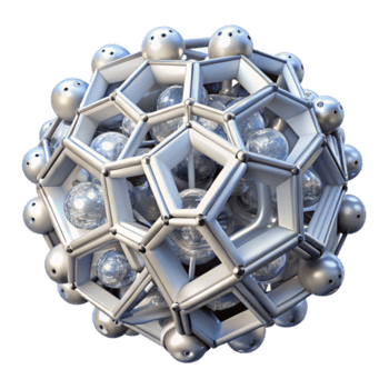 allettante spicca un' sciame di nanobot formatura un' complesso, geometrico struttura, illuminato di un etereo, bianca luce, futuristico e astratto stile png