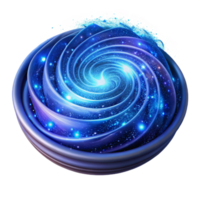 exquisite surreal A field of glowing particles, swirling and dancing in a cosmic ballet, in a majestic, awe inspiring style, with a deep blue nebula backdrop lighting detailed png