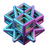 dreamy vibrant An intricate, fractal pattern of glowing, neon lines, forming a complex, three dimensional structure, under a dramatic, chiaroscuro lighting. Cyberpunk style refined png