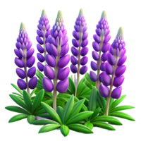 coveted elegant A field of vibrant purple lupines swaying in a gentle breeze, soft morning light, impressionist style 8K png