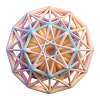 exquisite retro A delicate web of interconnected lines forming a geometric pattern, illuminated by a soft, pastel glow, Art Nouveau style handcrafted png