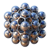 stunning dynamic mid century A group of nanobots assembling a complex structure, shimmering metallic particles, dynamic lighting, abstract style high quality png