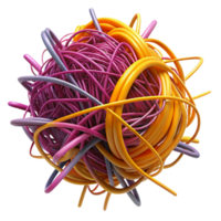 splendid acclaimed A chaotic jumble of lines and scribbles, with a raw, energetic style, in bold, contrasting colors, spotlighted png