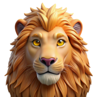 enchanting energetic vintage Portrait of a majestic lion with a golden mane, a regal expression, and piercing amber eyes, lit dramatically from below precision png