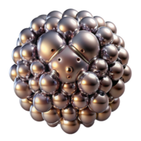 enchanting coveted A swarm of nanobots forming the shape of a human face, metallic texture, dynamic lighting, abstract style png