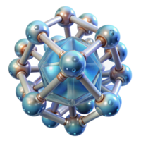 stunning distinctive A group of nanobots forming a complex, self assembling structure, illuminated by a microscopic light source, in a scientific visualization style png