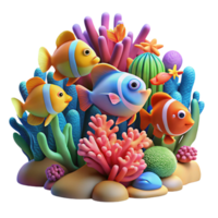 alluring geometric A coral reef teeming with colorful fish, underwater photography, vibrant colors, dynamic composition, crisp png