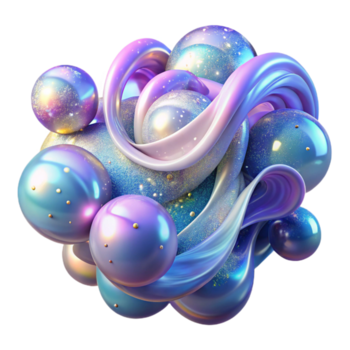 travolgente notevole un' campo di scintillante, iridescente particelle, galleggiante e vorticoso, nel un' magico, incantevole stile png