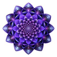 majestic elegant A complex fractal pattern, infinitely repeating, in shades of deep indigo and violet, lit by a mystical, ethereal light, in a psychedelic style exclusive png