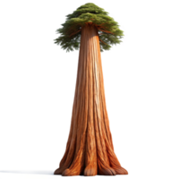 radiant impressionist A giant sequoia tree reaching towards the sky. Imposing scale, detailed bark texture handcrafted png