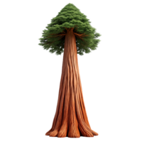 distinguished modern A giant sequoia tree reaching towards the sky. Imposing scale, detailed bark texture impeccable png