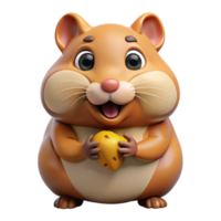 majestic nostalgic bohemian A cute hamster stuffing its cheeks with food, close up shot with humorous expression, in a cartoon style authentic png