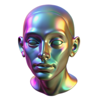 vibrant victorian A holographic projection of a human face, glitching and distorting, unsettling and mysterious, abstract style crisp png