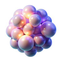energetic radiant A cluster of luminous orbs in varying sizes and colors, emitting a soft, ambient glow, dreamlike lighting with soft focus, Surrealist style sharp png