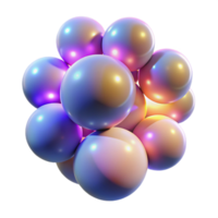 bold captivating A cluster of luminous orbs in varying sizes and colors, emitting a soft, ambient glow, dreamlike lighting with soft focus, Surrealist style authentic png