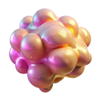 hypnotic tropical A cloud of iridescent particles in shades of pink and gold, swirling and interacting, soft diffused lighting, Impressionist style high resolution png