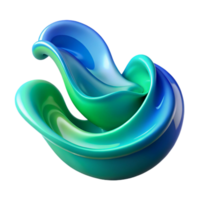 impressive nostalgic contemporary An abstract composition of flowing water, in shades of blue and green, under a soft, natural light. Impressionist style sharp png
