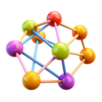 celebrated tropical A network of interconnected nodes pulsating with data, vibrant colors, abstract style ultra HD png