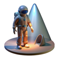 immaculate elegant A lone figure in a spacesuit exploring a cavernous alien structure, illuminated by the beam of their headlamp. Chiaroscuro lighting, detailed textures genuine png