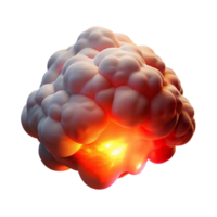 rare futuristic A cloud of iridescent dust, illuminated from below by a fiery red light. Abstract photography style flawless png