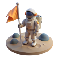 elegant baroque A lone astronaut planting a flag on a desolate, alien planet, harsh sunlight and long shadows, heroic and inspiring, photorealistic style artisan png